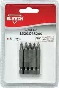 Набор бит ELITECH 5 шт PH1x50 мм (1820. 068200)