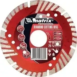 Диск алмазный MATRIX 115x22 2 мм (73152)