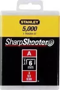 Скобы для степлера STANLEY 6мм тип ;А; 1000шт (1-TRA204T)