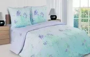 Комплект постельного белья Ecotex Евро с резинкой Поэтика Вереск (4650074959733)