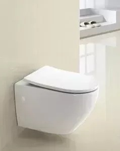 Унитаз подвесной BELBANGO Sfera-R безободковый, сиденье микролифт (BB513CH, BB2031SC)