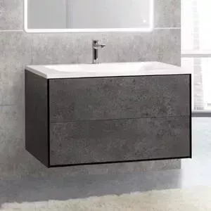 Тумба с раковиной CEZARES с Premier-Hpl 100 Manganese (PREMIER-HPL-100-2C-SO-MGN-BLUM, CEZ1000/500-LV-MR)