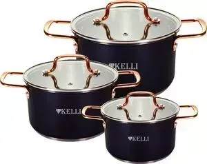 Набор Кастрюль из 6-и предметов KELLI (KL-4280)