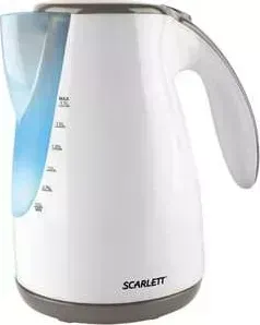 Чайник электрический SCARLETT SC-EK18P22 белый/коричневый