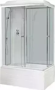 Душевая кабина Royal Bath ВР 100x80x217 стекло белое/прозрачное, левая (RB8100BP6-WT-L)