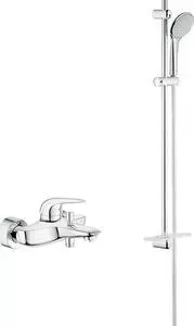 Смеситель для ванны Grohe Eurostyle с душевым гарнитуром, хром (23726003, 27267001)