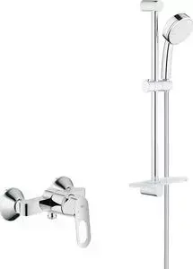 Смеситель для душа Grohe BauLoop с душевым гарнитуром, хром (23340000, 26083002)