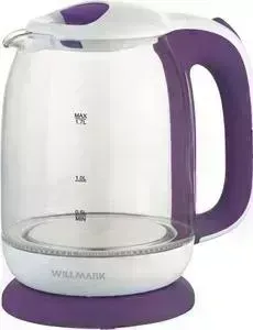 Чайник электрический Willmark WEK-1704G белый/фиолетовый