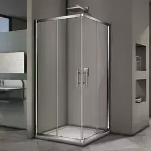 Душевой уголок Veconi Rovigo 80x80 стекло прозрачное, профиль хром (RV29-80K-01-19C3)