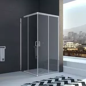 Душевой уголок Veconi Rovigo 80x80 стекло прозрачное, профиль хром (RV11-80K-01-19C1)