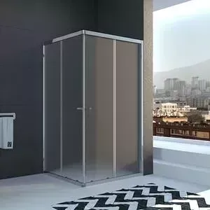 Душевой уголок Veconi Rovigo 80x80 стекло матовое, профиль профиль хром (RV22-80K-03-19C2)