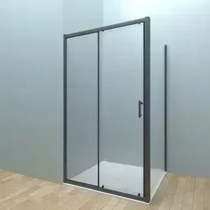 Душевой уголок Veconi Rovigo 130x80 стекло прозрачное, профиль черный (RV072-13080PR-01-19C4)