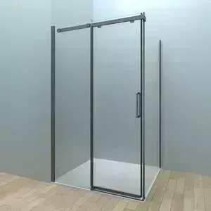 Душевой уголок Veconi Rovigo 150x90 стекло прозрачное, профиль черный (RV070-15090PR-01-19C4)