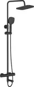 Душевая система Orange Thermo 230 с термостатом, черная (T02S4-911b)