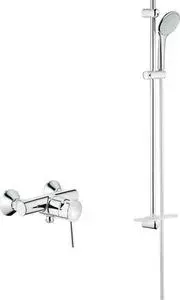 Смеситель для душа Grohe BauClassic с душевым гарнитуром, хром (32867000, 27267001)