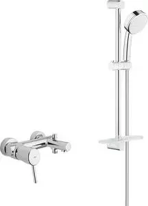 Смеситель для ванны Grohe Concetto с душевым гарнитуром, хром (32211001, 26083002)
