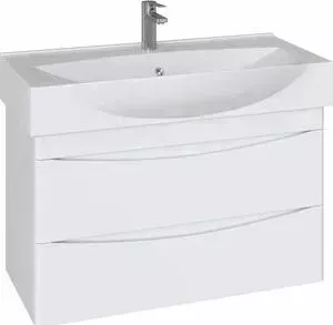 Тумба с раковиной Sanstar с Smile 85 напольная, 2 ящика, белая (212.1-1.5.1., 4640021060780)