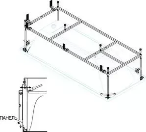 Каркас CEZARES для ванн 150x70 (EMP-150-70-MF-R)