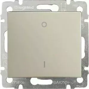 Переключатель Legrand одноклавишный двухполюсный Valena 10A 250V слоновая кость 774302