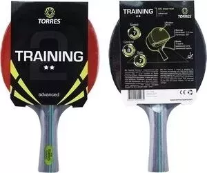 Ракетка для настольного тенниса TORRES Training 2*, арт. TT0006, любителей, накладка 1,5 мм, конич. ручка