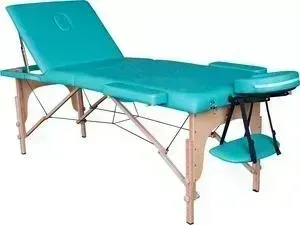 Массажный стол DFC Relax Pro, дерев. ножки, цвет зеленый (Green) NIRVANA Pro