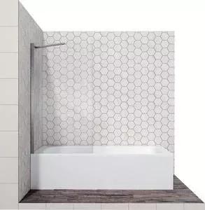 Шторка для ванны Ambassador ванной Bath Screens 70 прозрачная, хром (16041102)