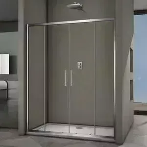 Душевая дверь Veconi Vianno 160x190 стекло прозрачное, профиль хром (VN62-160-01-19C3)