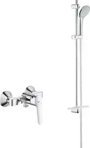 Смеситель для душа Grohe BauEdge с душевым гарнитуром, хром (23636000, 27267001)