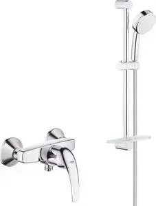 Смеситель для душа Grohe BauCurve с душевым гарнитуром, хром (23631000, 26083002)