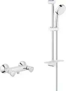 Смеситель для душа Grohe Costa S с душевым гарнитуром, хром (26317001, 26083002)