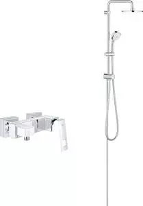 Смеситель для душа Grohe Eurocube с душевым гарнитуром, хром (23145000, 27394002)