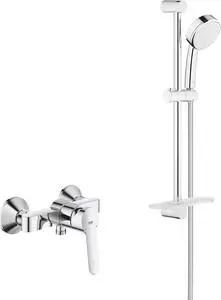 Смеситель для душа Grohe BauEdge с душевым гарнитуром, хром (23636000, 26083002)