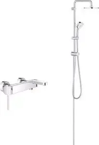 Смеситель для ванны Grohe Plus с душевым гарнитуром, хром (33553003, 27394002)