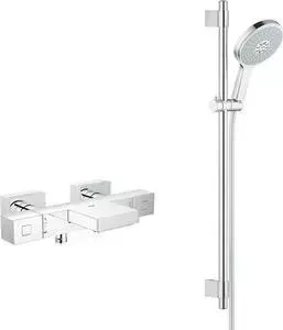 Термостат для ванны Grohe Grohtherm Cube с душевым гарнитуром, хром (34497000, 27746 000)