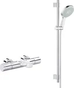 Термостат для ванны Grohe Grohtherm 3000 с душевым гарнитуром, хром (34276000, 27746 000)