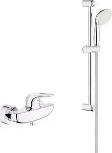 Смеситель для душа Grohe Eurostyle с душевым гарнитуром, хром (33590003, 27853001)