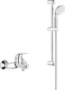 Смеситель для ванны Grohe Euroeco с душевым гарнитуром, хром (32743000, 27853001)