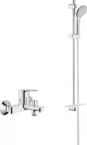 Смеситель для ванны Grohe BauEdge с душевым гарнитуром, хром (23334000, 27267001)