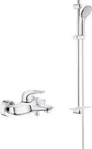 Смеситель для ванны Grohe Eurostyle New с душевым гарнитуром, хром (33591003, 27267001)