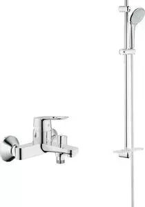 Смеситель для ванны Grohe BauLoop с душевым гарнитуром, хром (23341000, 27267001)