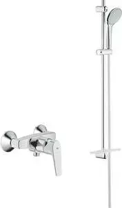 Смеситель для душа Grohe BauFlow с душевым гарнитуром, хром (23755000, 27267001)