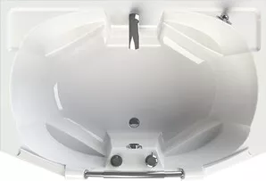 Фото №0 Акриловая ванна RADOMIR Конкорд 180х120 с каркасом, фронтальной панелью, ручкой, сливом-переливом (1-01-2-0-9-025К)