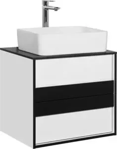 Тумба с раковиной Style line с Амстердам 60 белая матовая (4650134472493, P-UM-CRE35/1-oc-S)