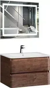 Мебель для ванной Vincea Alba R.Wood W Led C 80 венге