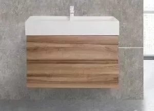 Тумба с раковиной BELBANGO с Molveno 80 noce nature (MOLVENO 46-80-2C-SO-NN, TC05011)