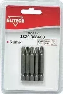 Набор бит ELITECH 5 шт PH3x50 мм (1820. 068400)