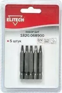 Набор бит ELITECH 5 шт SL4x50 мм (1820. 068900)