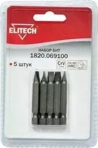 Набор бит ELITECH 5 шт SL6x50 мм (1820. 069100)