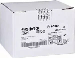 Шлифкруг BOSCH фибровый R780 Best for Metal+Inox 125 мм G60 (2.608.621.612)