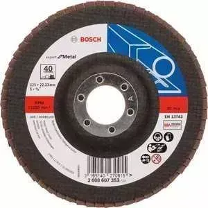 Круг лепестковый торцевой BOSCH 125х22.2мм K40 Expert for Metal (2.608.607.353)